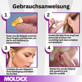 Moldex Spark Plugs® Ear Plugs - 780501, Non-Toxic Soft Foam Hearing Protection, (SNR 35 dB) Practical To-Go Packaging (50 Pairs)