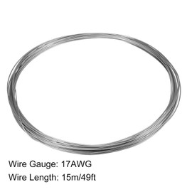 Boxonly Heater Wire 1.2mm Wrapping Resistor Nickel Chromium Alloy Cr20Ni80 Electric Heating Wire 15m for Heating Elements 49ft