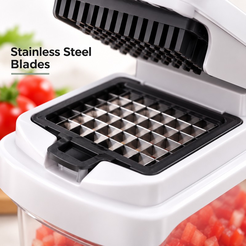 14/15-in-1 Multifunctional Vegetable Chopper with Container and Stainless Steel Blades