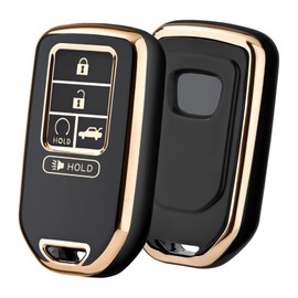 ELOHEI for Honda Key Fob Cover, Key Fob Case for 2015-2021 Honda Accord 2017-2020 CRV Civic Pilot Odyssey Passport Premium Soft TPU Full Protection Key Shell(5 Buttons)