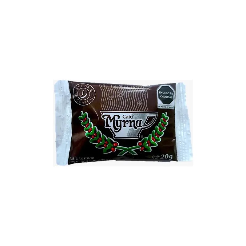 1 Sobre De Café Myrna Tostado Mezclado Con Azúcar 20g