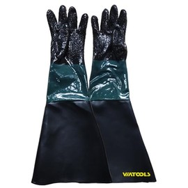 VIATOOLS 25.6" Length Universal Rubber Sandblsting Cabinet Gloves, Large Size Heavy duty SandBlaster Gloves safety work gloves With Particle Palm