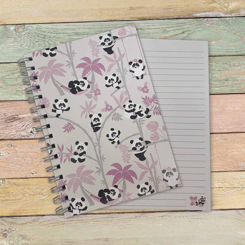 Printykins Panda Notebook – A5 / 21cm x 15cm /