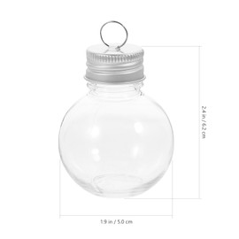 10 Pieces Reusable Juice Bottles for Filling 50 ml Transparent Christmas Baubles Candy Jar with Lid Christmas Tree Baubles Empty Milk Bottles Smoothie Bottles Plastic Bottles