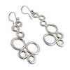 Long Solid 925 Sterling Silver Bubble Drop Earrings