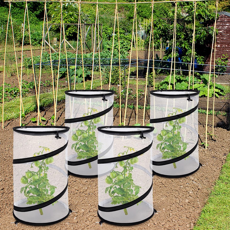 4 Pcs Pop Up Insect Barrier Plant Cover Net, 19.6"