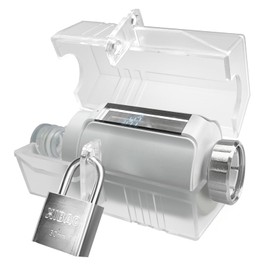 Radiator Thermostat Protective Cover with Lock, Transparent Thermostatic Sensors, Universal Intelligent Radiator Controller Protective Box, Suitable for AVM Fritz, Honeywell Home, Danfoss