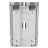 200MLx2 Silver DoubleHead Soap Dispenser WallMounted Manual Shampoo Dispensers