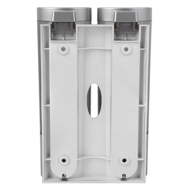 200MLx2 Silver DoubleHead Soap Dispenser WallMounted Manual Shampoo Dispensers