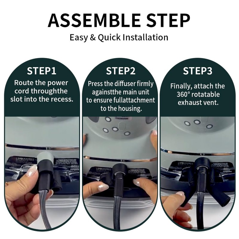 Steam Diverter for Ninja Crispi Air Fryer, Heat Resistant Silicone