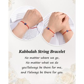 YELUWA 3Pcs Red Evil Eye Bracelet for Women Men Good Luck Jewelry Kabbalah Protection Amulet Nazar Couple Friendship Family Ojo Turco Red Strings of Fade Lucky Charm Birthday Gifts for Women Men