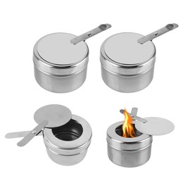 Fuel Paste Container, Stainless Steel Fuel Paste Container with Lid, Fuel Paste for Warming Containers, Fuel Paste Container for Buffets, Barbecues, Hot Pot, Outdoor, Camping (6) (4)