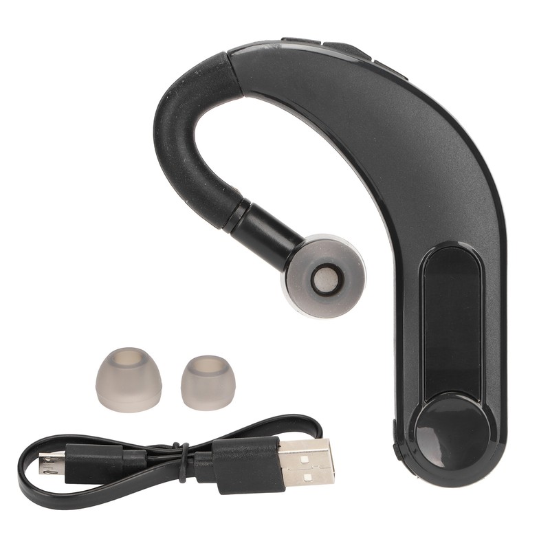Wireless Headphones Noise Canceling Bluetooth Earpiece with Ear Hook for
