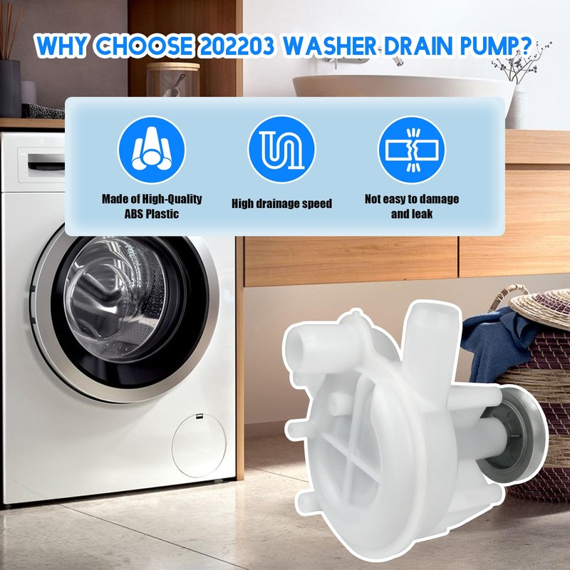 Generic 202203 Washer Drain Pump Compatible with Maytag Jenn-Air Whirlpool