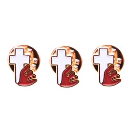 Holy Spirit Cross Lapel Pin, Set of 3, Confirmation Accessory, Religious Gift, 0.5 Inches