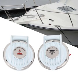 2pcs Windlass Foot Switch, Up and Down Foot Switch White DC 12V/24V Boat Foot Switch Hands Universal for Marine Boat Ship Anchor DC Ship Winch