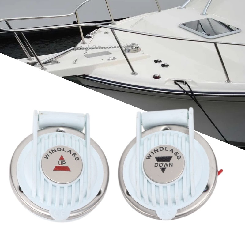 2pcs Windlass Foot Switch, Up and Down Foot Switch White