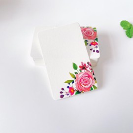 Generic 50 Blank Cards, Custom Business Cards, Flash Cards, Double Sided Blank Cards Available, Thank You Cards for Home, Office, Party Schools (Rose) – 8.6 x 5.4 cm/3.38 x 2.12 Inch