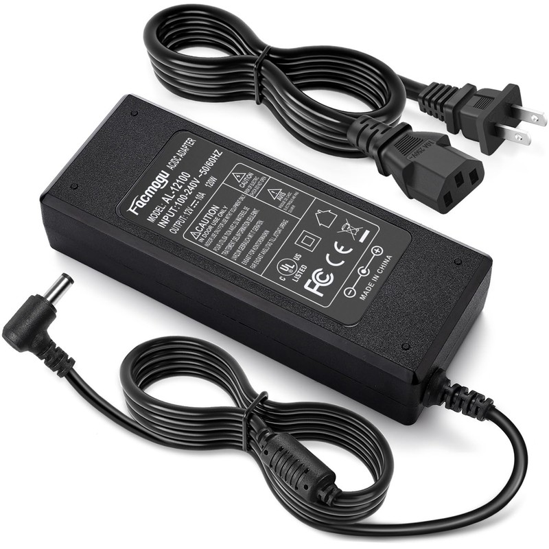 Facmogu 12V 10A Power Supply AC to DC Adapter, AC