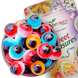 NY Spice Shop 3D Gummy Eyeballs Candy - 8 Ounce Candy Eyeball Gummies - Gummy Snacks Edible Eyeballs Bulk for Ideal Party Decoration