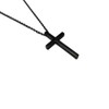 Jilukibo Black Stainless Steel Christian Religious Cross Pendant Necklace with
