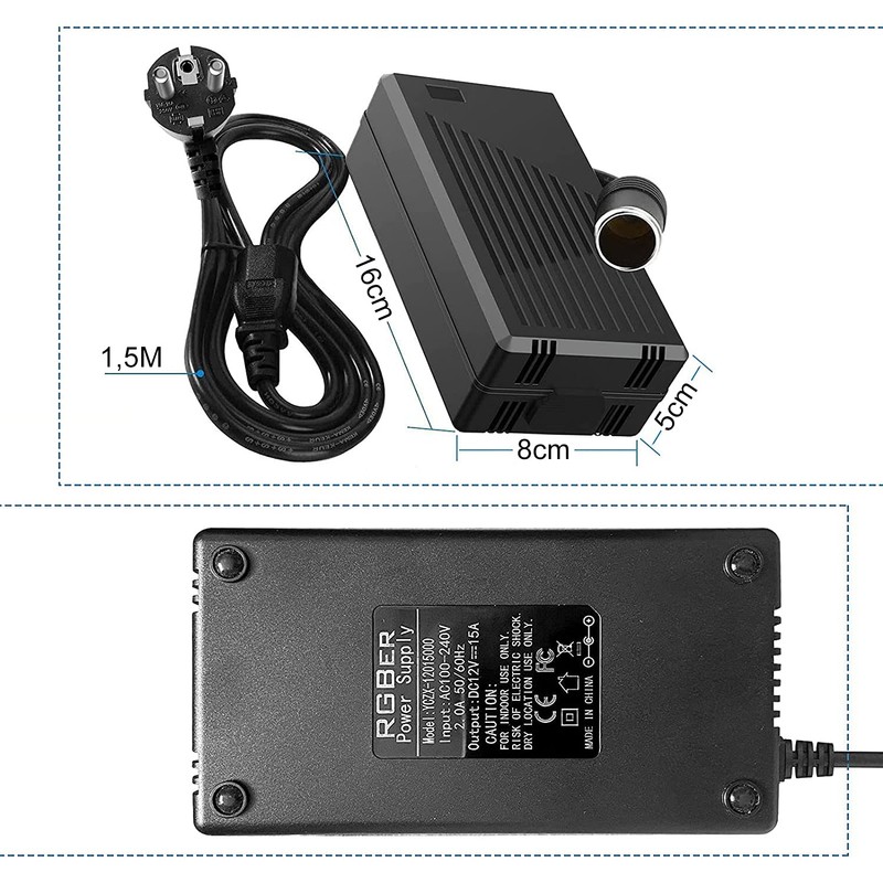 RGBER® Voltage Converter 230 V to 12 V 12 V