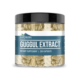 Earthborn Elements Guggul Extract 200 Capsules, Pure & Undiluted, No Additives