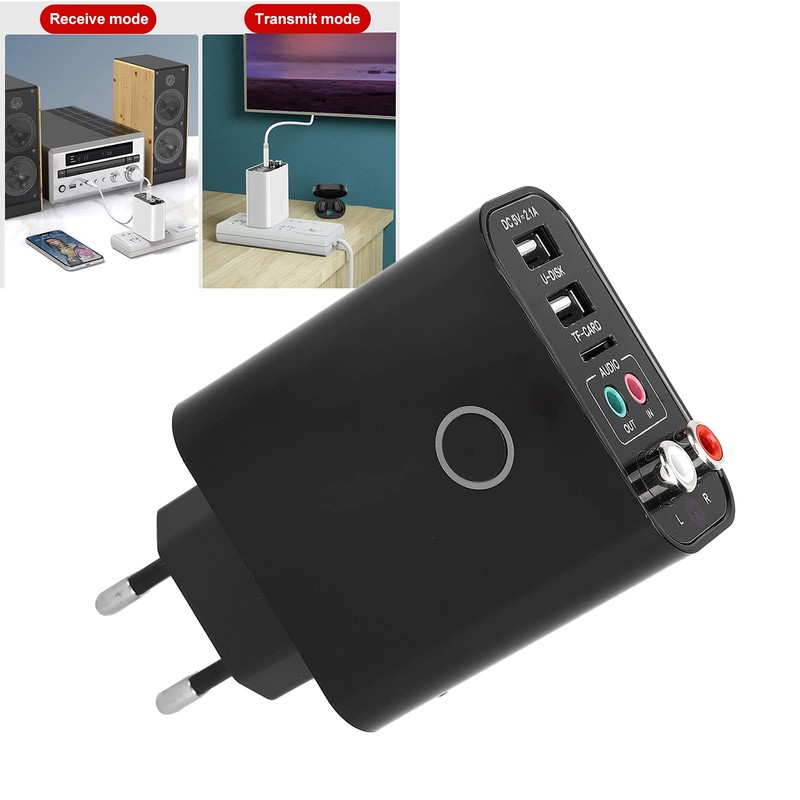 Bluetooth 5.0 Transmitter Receiver, 2-in-1 Bluetooth Adapter App Control with