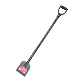 Bully Tools Heavy Duty Ice Scraper with D-Grip Handle - Steel Head and Floor Scraper with Long Handle for Driveway, 11-Gauge Steel Flat Head Shovel and Tool Ice Edging Shovel for Sidewalks, 46-inches