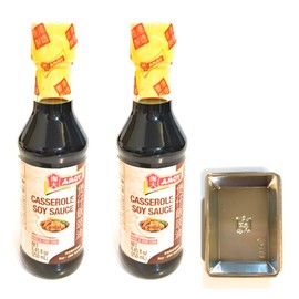 Amoy Casserole Soy Sauce 8.45 Fl Oz(2 Pack) And 2 Soy Sauce Dish煲仔飯鼓油