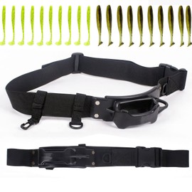 ZYLPYQ Fly Fishing 3rd Hand, Wearable Fishing Rod Holder,Adjustable Fishing Belt,Fishing Accessories Wading Belt,with 20pcs Soft Lures