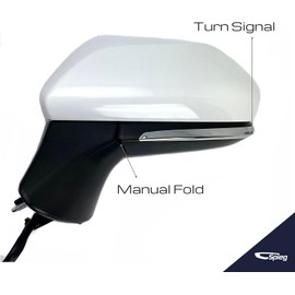 Spieg Driver Side Mirror for 2018-2025 Toyota Camry Power Adjustment Heated Turn Signal Light Blind Spot Monitoring Painted White 7 Pins Left TO1320368