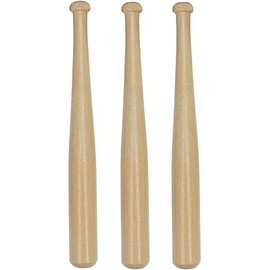 3Pcs Wood 150mm Mini Baseball Bats Unfinished Small Wooden Bats Wood Baseball Bats Baseball Softball Stand Display with Wooden Ring for Painting DIY Craft Projects Baseball Sports