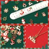MARFOREVER 40Pcs/20 Pairs Christmas Charms, Christmas Gold Enamel Charms Pendants