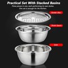 Multifunctional Stainless Steel Basin, Graters for Kitchen, 3 in 1