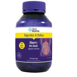 Blooms Slippery Elm 375mg 120Vcaps Slippery Elm (Ulmus Ruba)