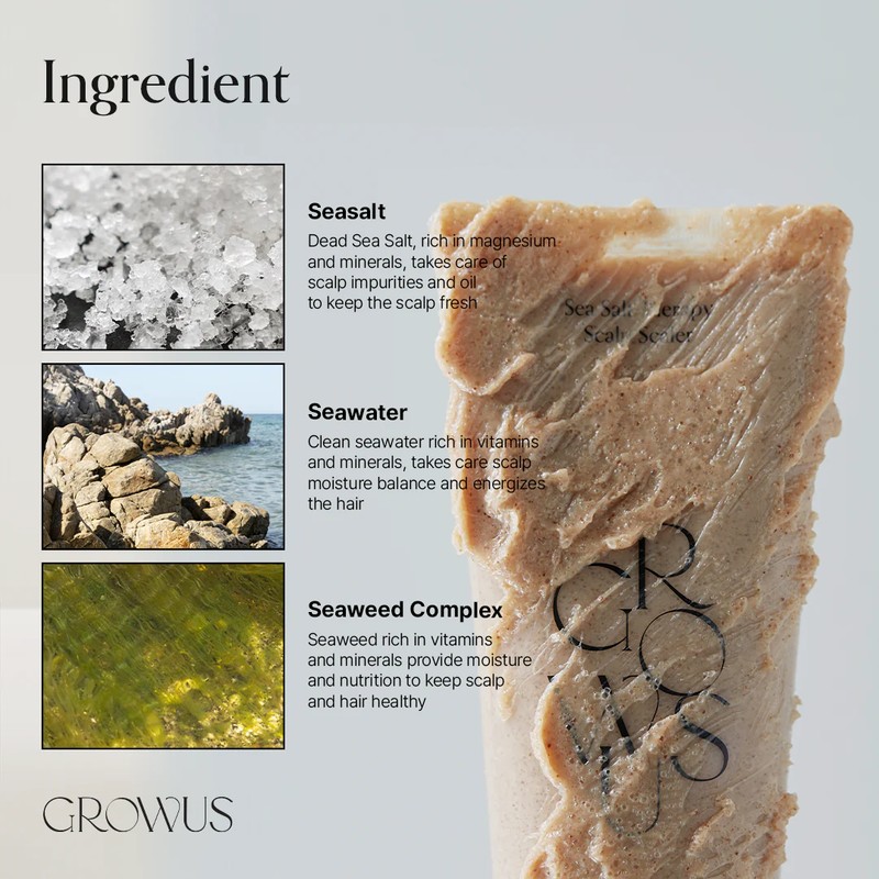 GROWUS [GROWUS]Sea Salt Therapy Scalp Scaler 250g