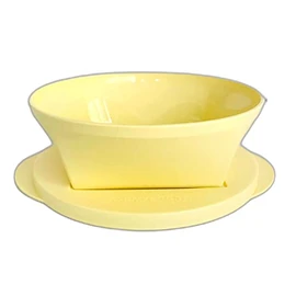 Tupperware Mediterrano Schüssel 600 ml hellgelb gelb Servierschüssel Servierschale Salatschüssel