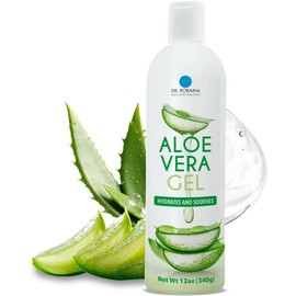 Dr. Robaina Gel De Aloe Vera Natural Con Aceite De Emú Para Rostro, Cuerpo Y Cabello Hidrata Y Alivia La Piel Seca, Las Quemaduras Solares Y La Irritación 12 Oz Fabr 12 Onzas (Paquete De 1)