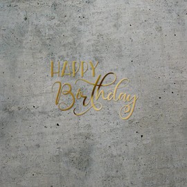 Transparent Decal Stickers of Happy Birthday (Metallic Gold) Premium Waterproof Vinyl Decal Stickers for Laptop Phone Accessory Helmet Car Window Mug Tuber Cup Door Wall Decoration ANDVER1d46686GOFBA