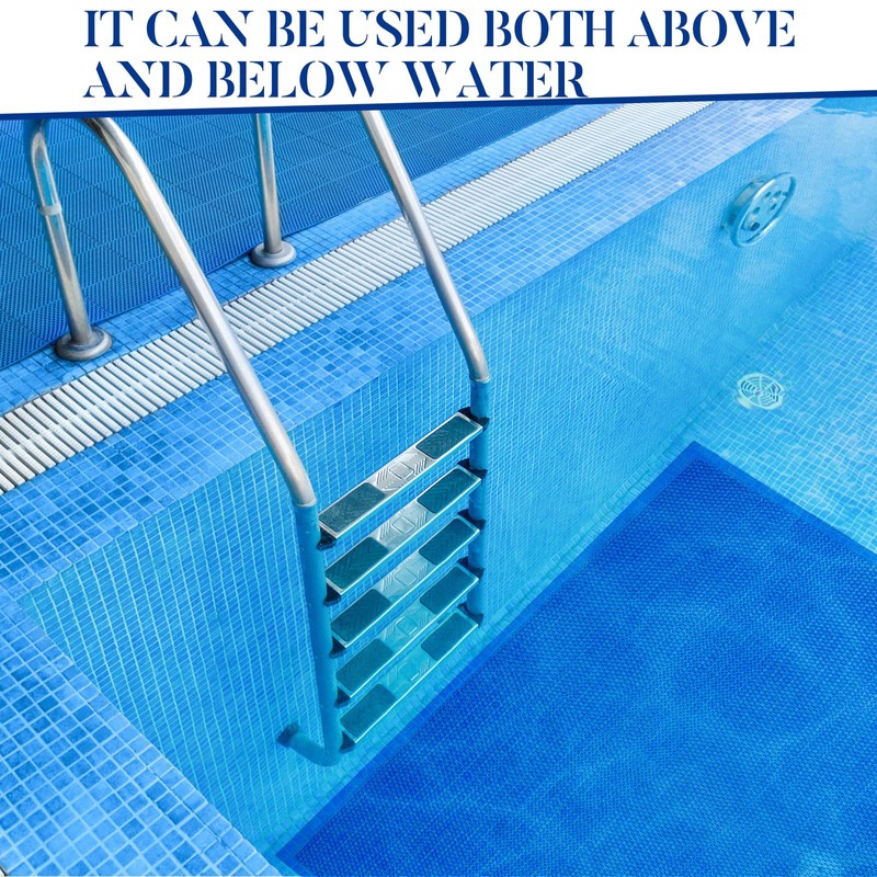 COZYDIG 2 Rolls Swimming Pool Ladder Mat Non-Slip with Hollow