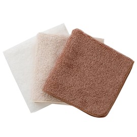 Muko Towel Organic Handkerchief, Senshu Towel, Made in Japan, Medium Thickness, 100% Cotton, Baby, Assorted 3-Piece Set, Assorted Set 03