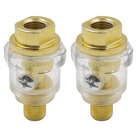 Tiardey 2pcs Mini Inline Oiler, for Air Tools 1/4 BSP Pneumatic Tool Oiler Air Compressor Tube Oil Filling Tool