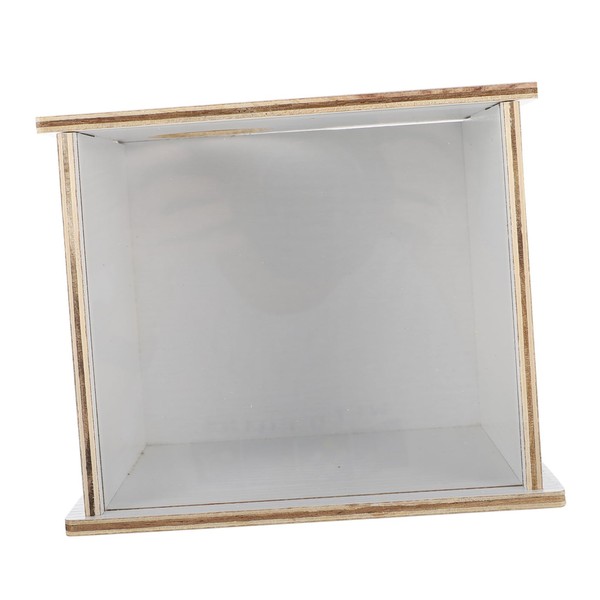 BESPORTBLE Decorative Hamster Sand Bath Transparent Design Multi-Function Wooden Bath