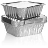 com-four® 24 x Aluminium Bowls - Casserole Dish with Lid