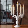 6 Pcs LED Taper Candles Smokeless Reusable Warm Light Long