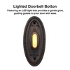 HOMEnhancements Rubbed Bronze Traditional Oval Doorbell, Wired Doorbell Button, Decorative