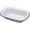 IBILI Platter Blanca Rectangular/deep 20 cm of Enamelled Steel in