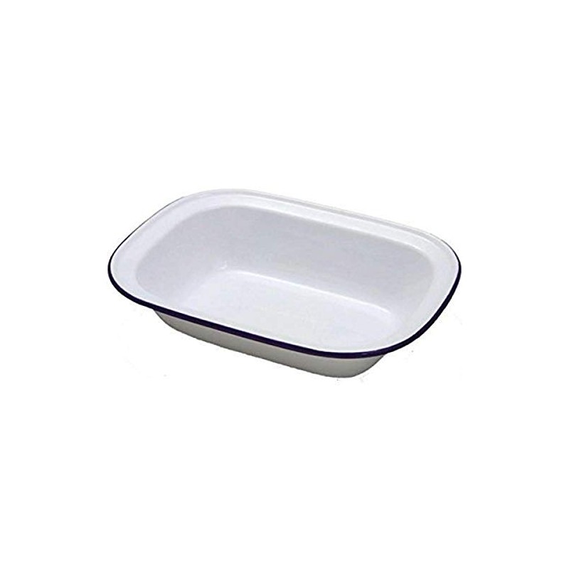 IBILI Platter Blanca Rectangular/deep 20 cm of Enamelled Steel in