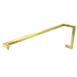 MONT HARD 24-Inch Towel Bar & 8-Inch Shower Door Handle Combo in Satin Brass for Frameless Glass – Luxury Bathroom Towel Bar Set for Commercial & Residential Use